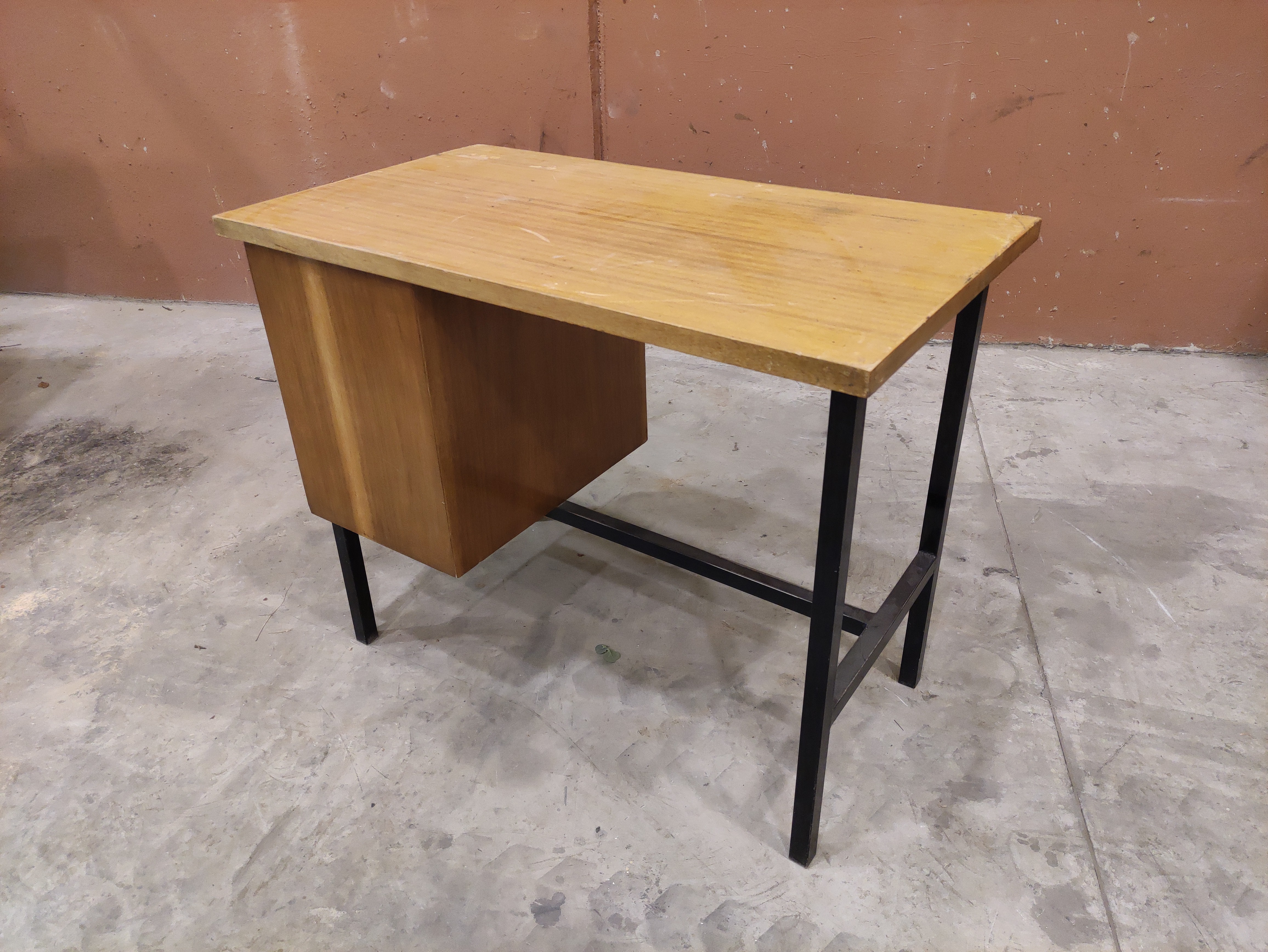 mesa oficina auxiliar madera metal 70x90x50 1u